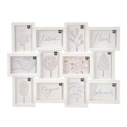 CADRE PHOTO 10X15CM 12 PHOTOS BLANC