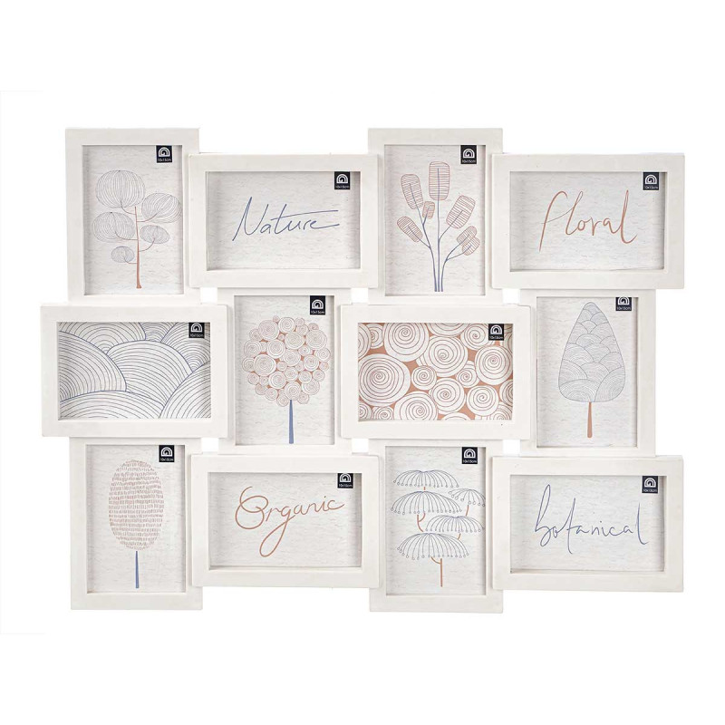 CADRE PHOTO 10X15CM 12 PHOTOS BLANC