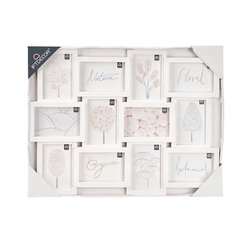 CADRE PHOTO 10X15CM 12 PHOTOS BLANC