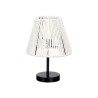 LAMPE DE TABLE CONIQUE EN CORDE BLANCHE 