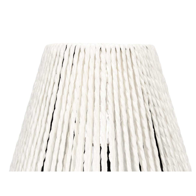 WHITE ROPE CONICAL TABLE LAMP
