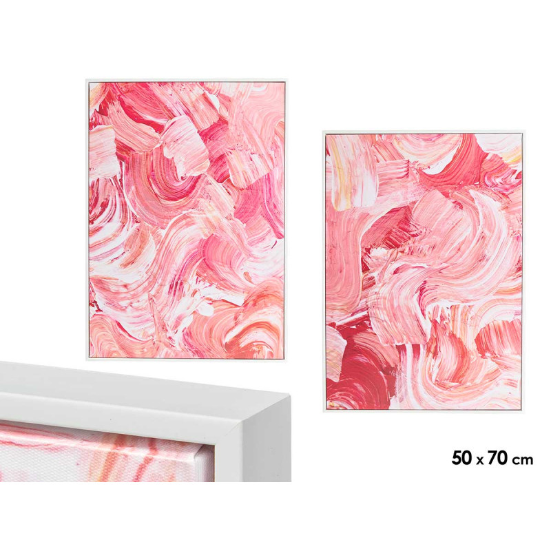 QUADRO TELA CORNIC BIANCA ACQUA ROSSA 50X70 ASS 2