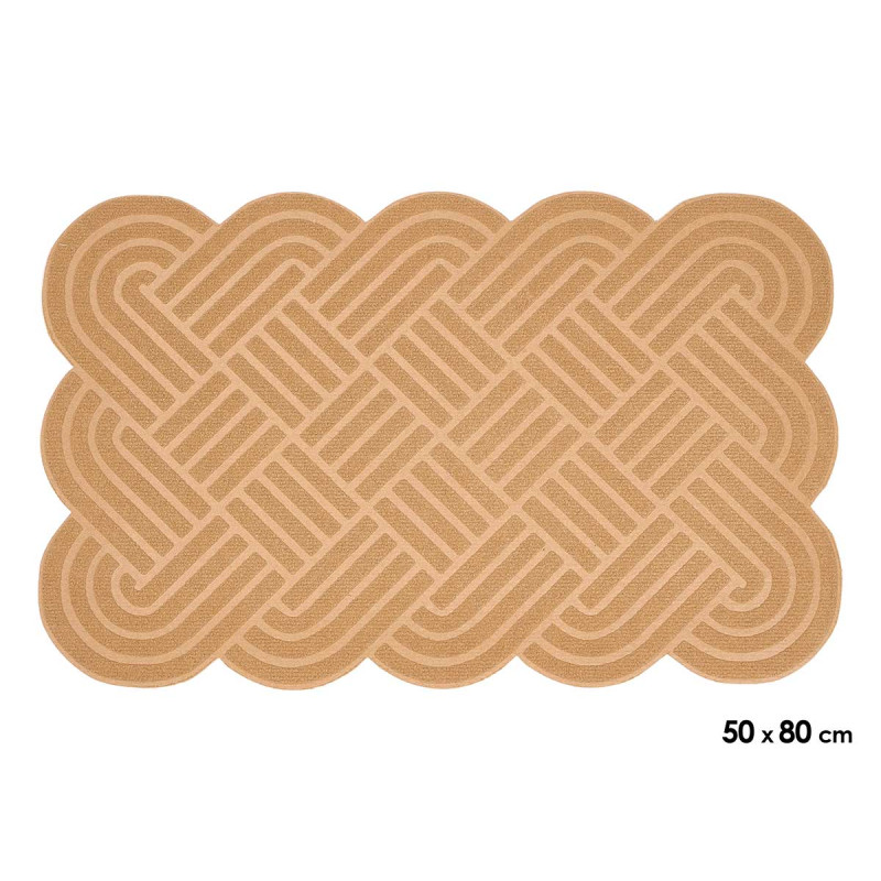 FLOOR MAT KNOTS BROWN 50X80CM
