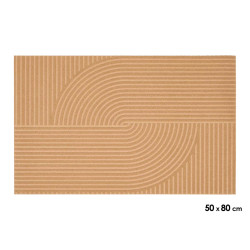 FLOOR MAT RECTANGULAR BROWN 50X80CM