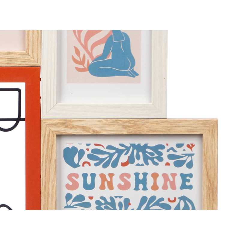 CADRE PHOTO MULTIPLE 6 10X15CM AVEC MÉTAL