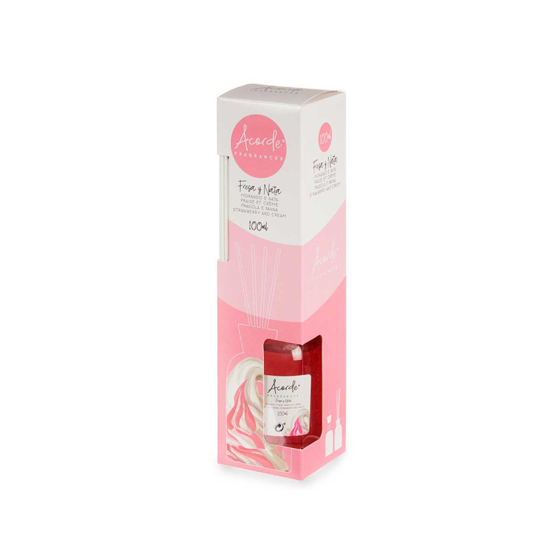 DIFUSOR 100ML COM STICKS MORANGO E NATA 