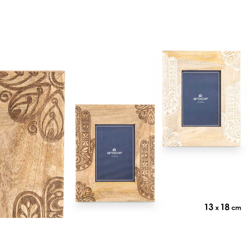 CADRE PHOTO 13 X 18 HAMSA ASSORT 2 COULEURS