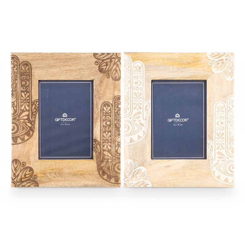 CADRE PHOTO 13 X 18 HAMSA ASSORT 2 COULEURS