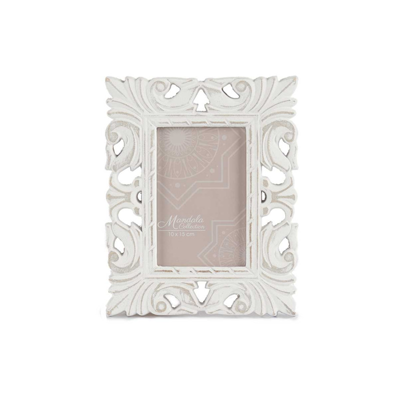 WHITE WOOD PHOTO FRAME 10X15