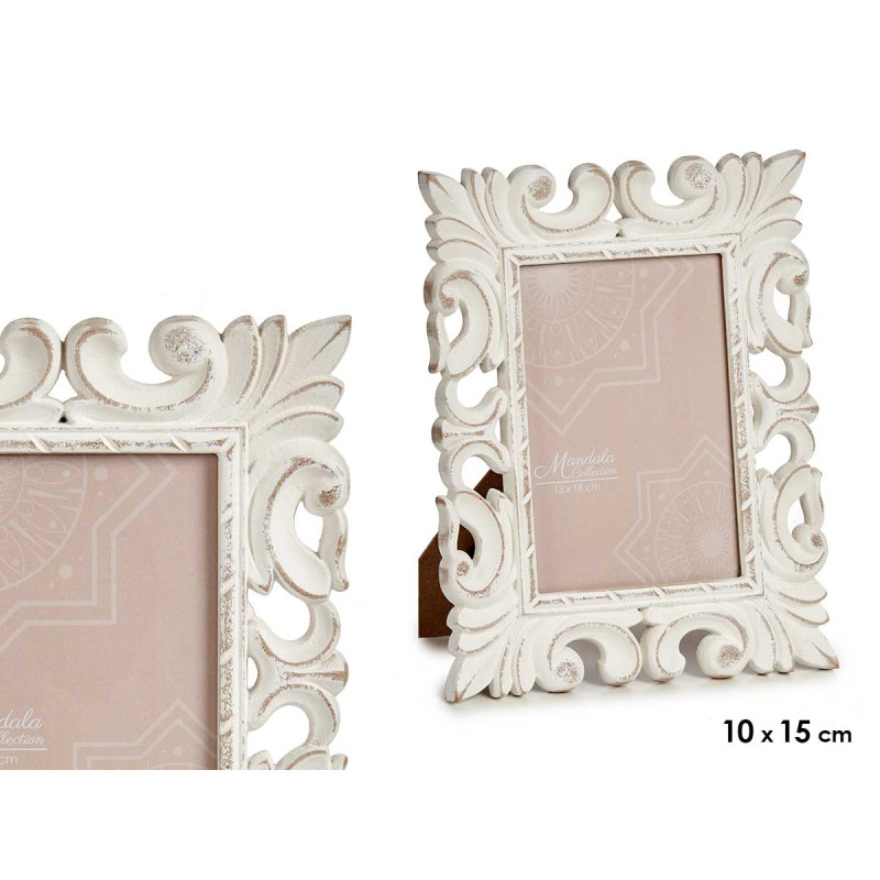 WHITE WOOD PHOTO FRAME 13X18 CM