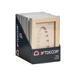 PORTEPHOTO ARGENT COULEUR BOIS 10X15CM