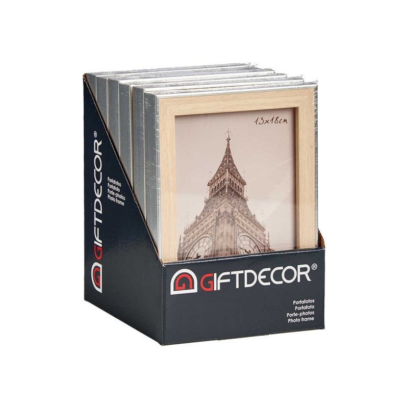 PORTEPHOTO ARGENT COULEUR BOIS 13X18CM