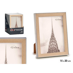 PORTAFOTO ARGENTO COLORE LEGNO 15X20CM