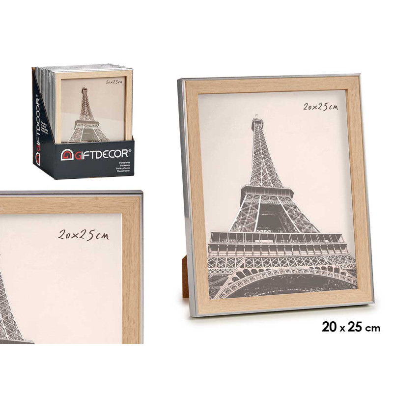 SILVER PHOTOFRAME WOODEN 20X25CM