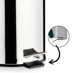 BALDE DE LIXO 3L EM AÇO INOXIDÁVEL COM PEDAL 