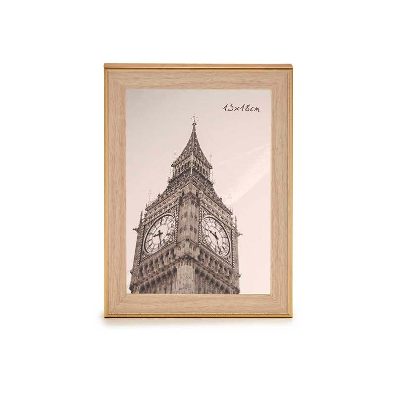 PORTEPHOTO OR COULEUR BOIS 13X18CM