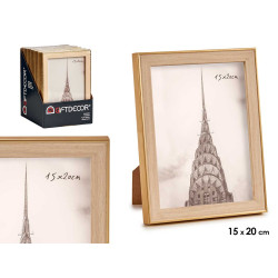 PORTAFOTO ORO COLORE LEGNO 15X20CM