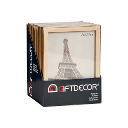 PORTEPHOTO OR COULEUR BOIS 20X25CM