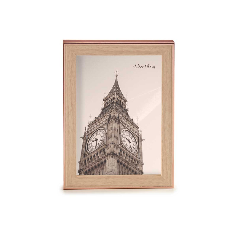 PORTEPHOTO CUIVRE COULEUR BOIS 13X18CM
