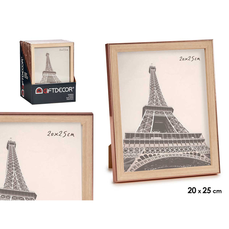PORTEPHOTO CUIVRE COULEUR BOIS 20X25CM