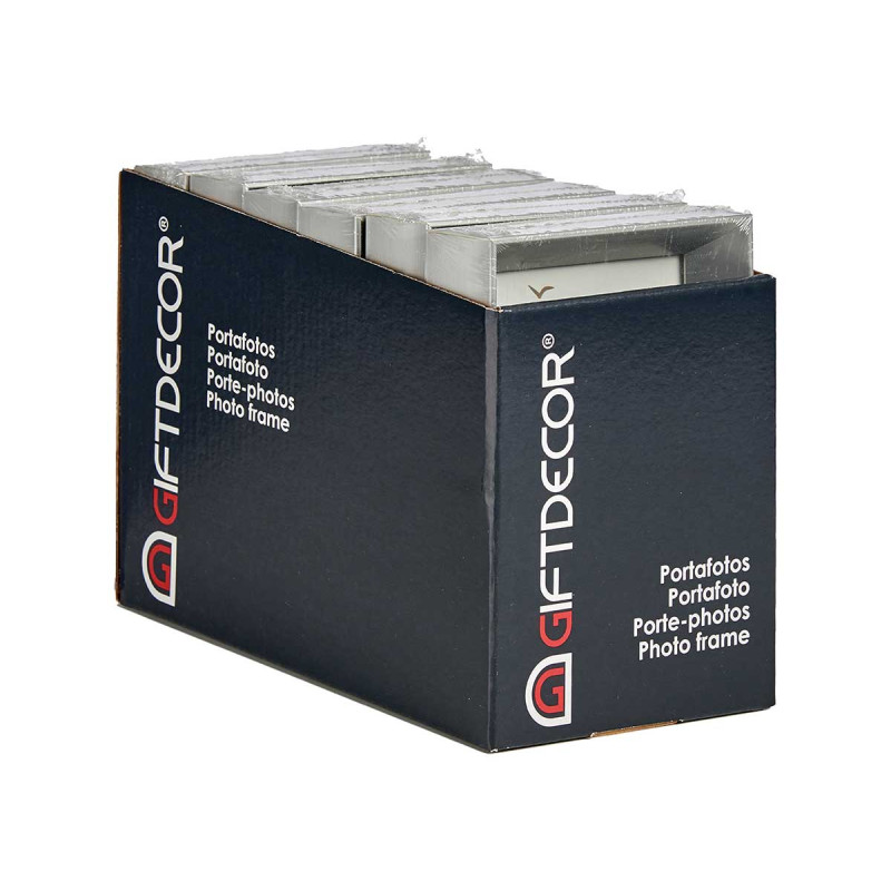 PORTEPHOTO PLASTIQUE MOULURE ARGENT 10X15CM