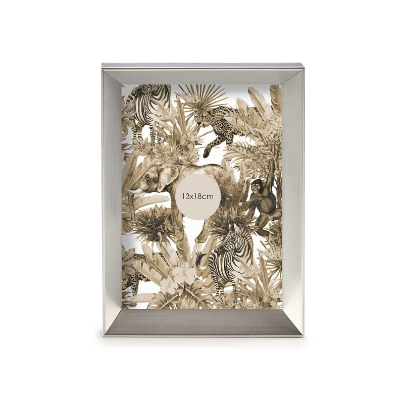 PORTAFOTO PLASTICA CORNICE ARGENTO 13X18CM