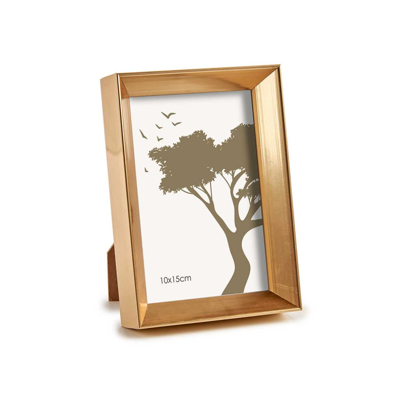 PORTAFOTO PLASTICA CORNICE ORO 10X15CM