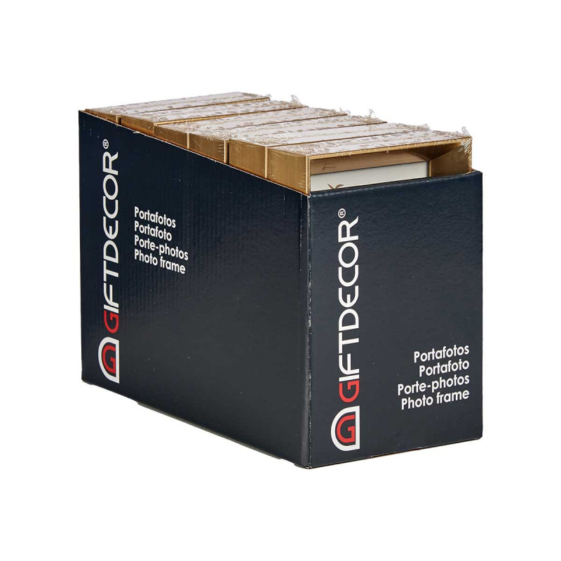 PORTAFOTO PLASTICO MOLDURA ORO 10X15CM