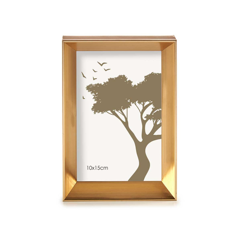 MOLDURA DE PLASTICO DOURADA 10X15CM