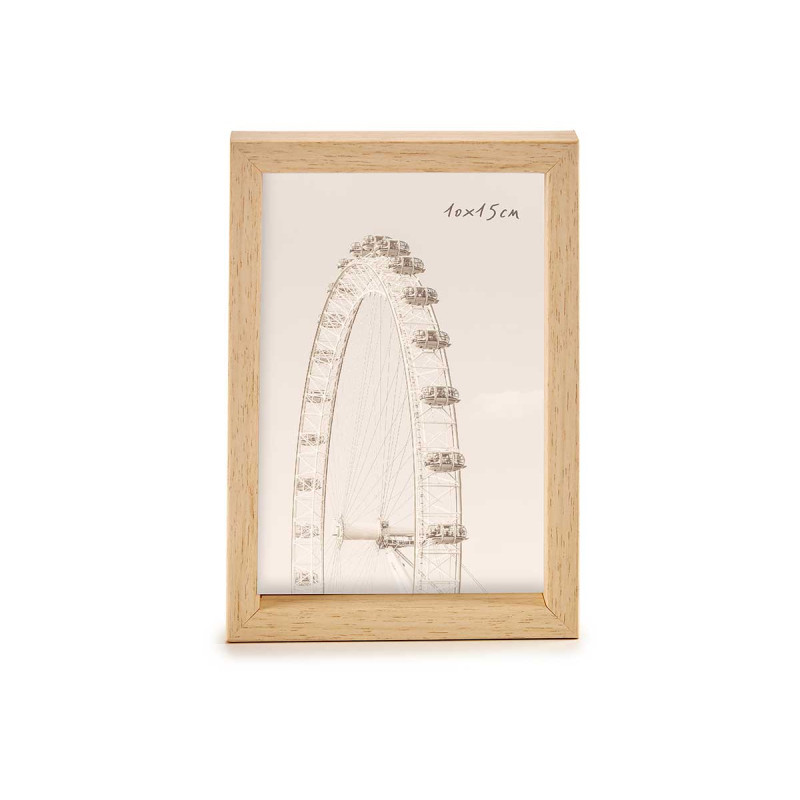 PHOTOFRAME PLASTIC NATURAL 10X15CM ASST2