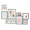 SET 8 MURAL PHOTO HOLDERS PASSEPARTOUT BLACK