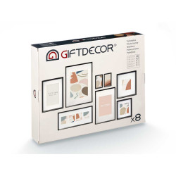 CONJ 8 MOLDURAS DE PAREDE EM PASTPARDU PRETO