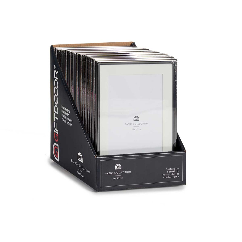 PORTEPHOTOS ACIER NOIR 10X15CM