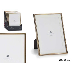 CADRE ACIER DORE 13X18CM