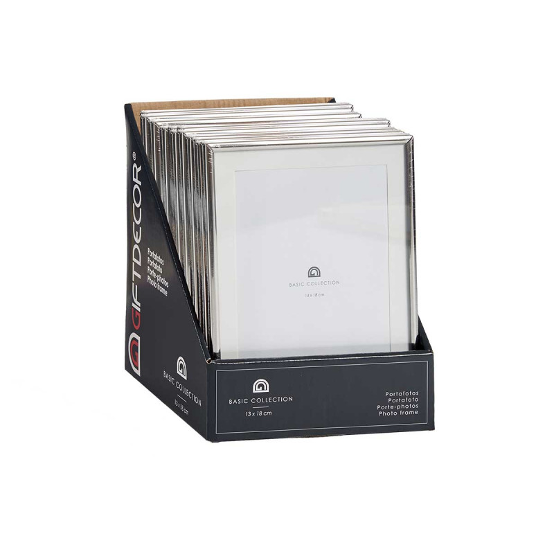 CADRE ACIER ARGENTE 13X18CM