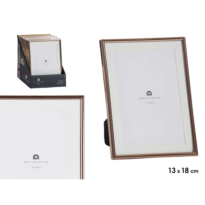 PORTAFOTOS ACERO COBRE 13X18CM