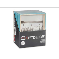PORTAFOTO LEGNO 20X25 BLU E BIANCO
