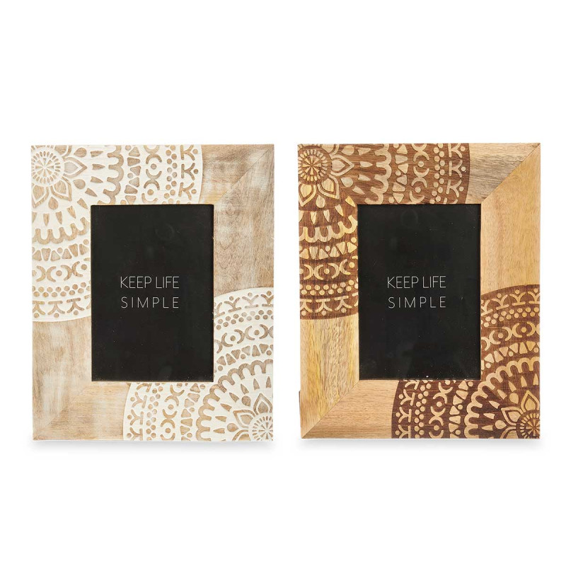 CADRE PHOTO 13 X 18CM MANDALA ASSORT 2 COULEURS