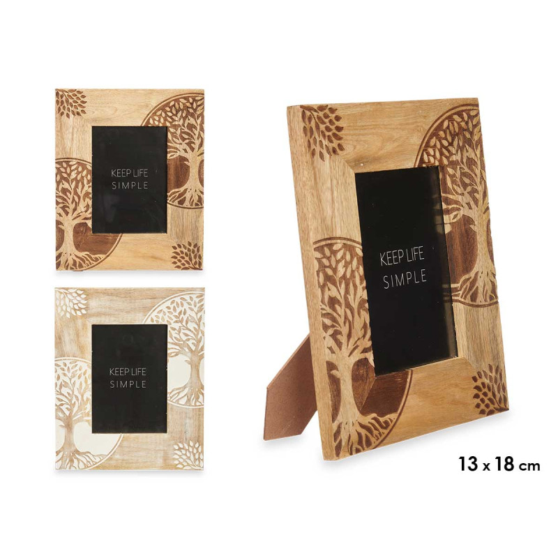 PHOTO HOLDER 13X18CM TREE OF LIFE ASSORT 2 COLOURS