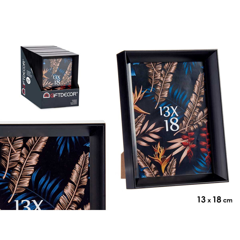13X18CM BLACK PLASTIC PHOTOFRAME