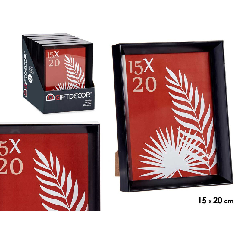 15X20CM BLACK PLASTIC PHOTOFRAME