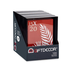 PORTAFOTO PLASTICA STAMPAGGIO NERO 15X20CM