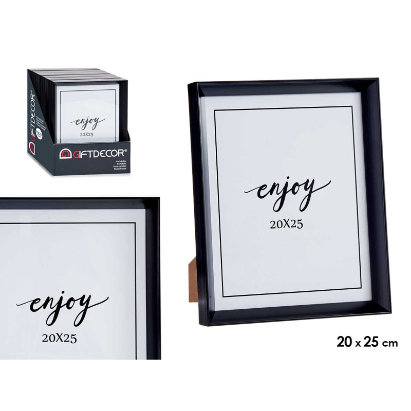 20X25CM BLACK PLASTIC PHOTOFRAME
