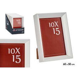 PORTAFOTO PLASTICA STAMPAGGIO BIANCO 10X15CM
