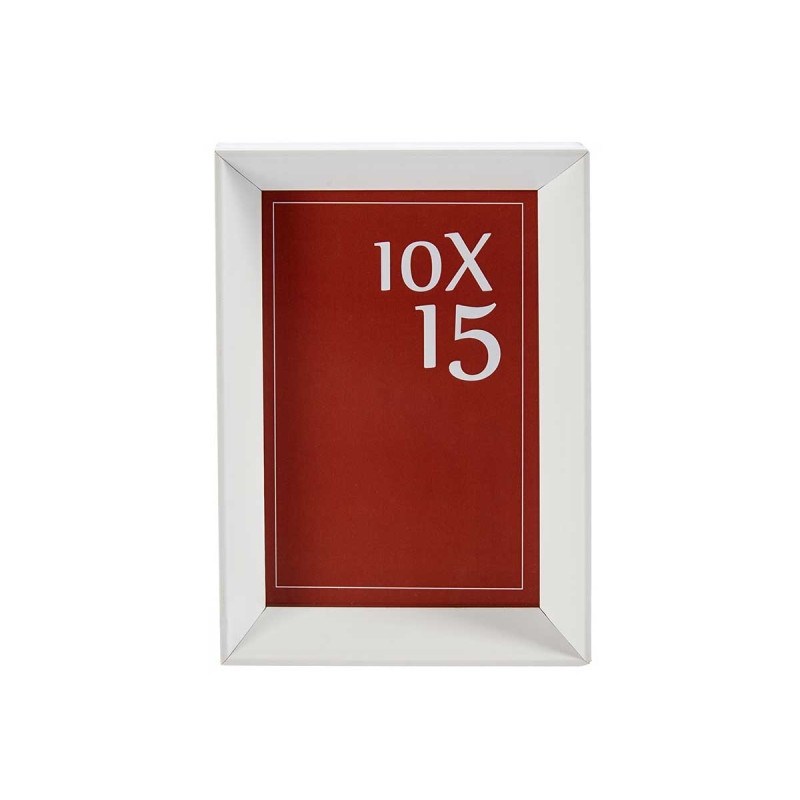 PORTEPHOTO PLASTIQUE MOULURE BLANC 10X15CM