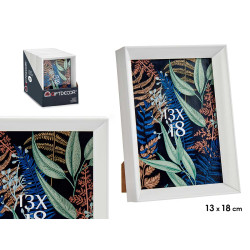PORTAFOTO PLASTICO MOLDURA BLANCO 13X18CM