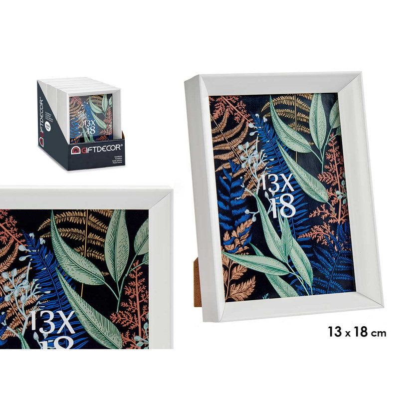 PORTEPHOTO PLASTIQUE MOULURE BLANC 13X18CM