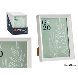 15X20CM WHITE PLASTIC PHOTOFRAME