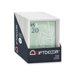 15X20CM WHITE PLASTIC PHOTOFRAME