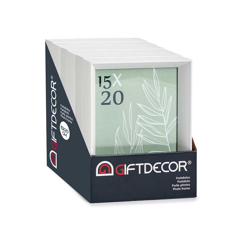 PORTEPHOTO PLASTIQUE MOULURE BLANC 15X20CM